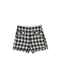 Bermuda vichy lantejoulas Preto (Preto)  para Menina - Abel & Lula
