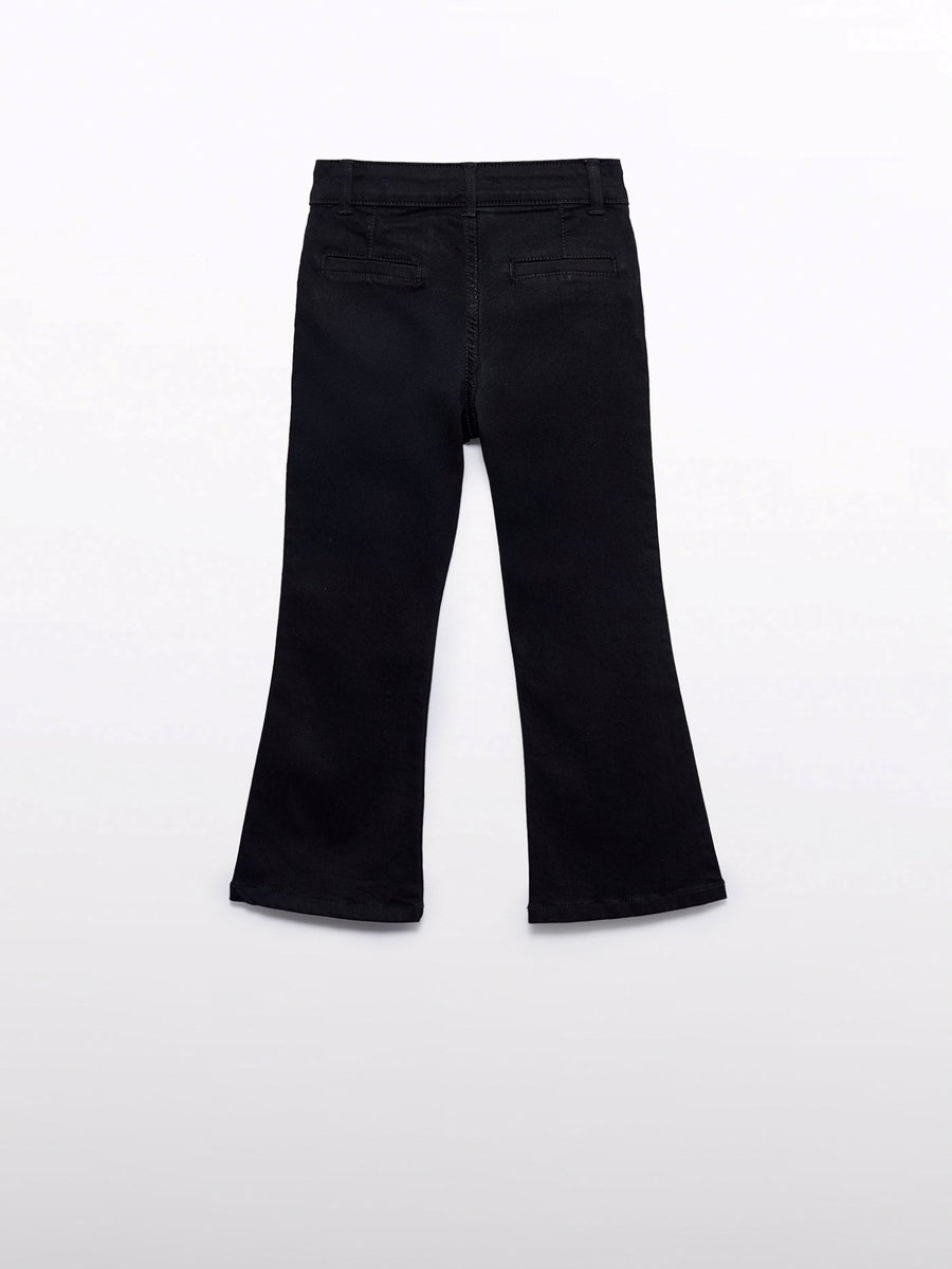 Calça denim flare Preto (Preto)  para Menina - Abel & Lula