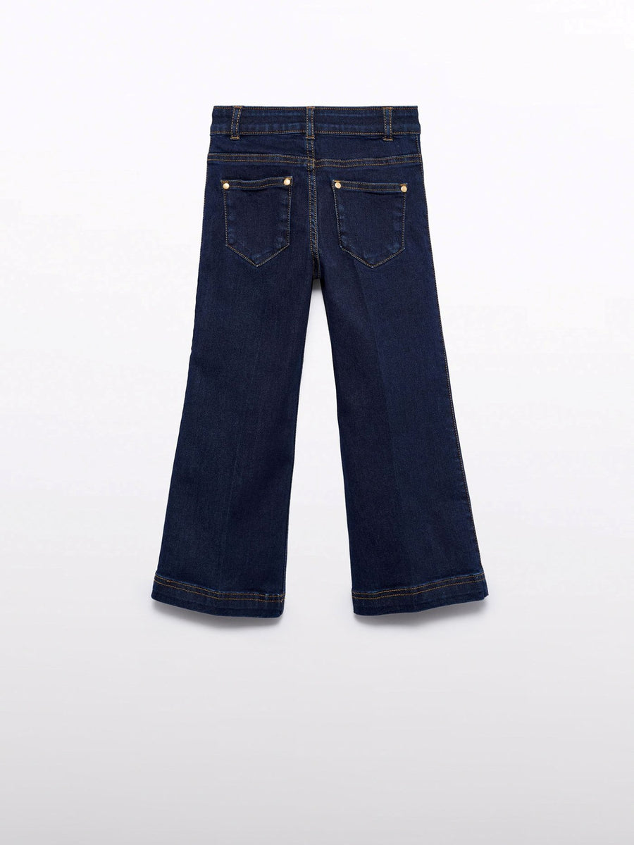 Calça denim palazzo Escuro (Marinho)  para Menina - Abel & Lula