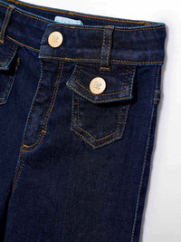 Calça denim palazzo Escuro (Marinho)  para Menina - Abel & Lula