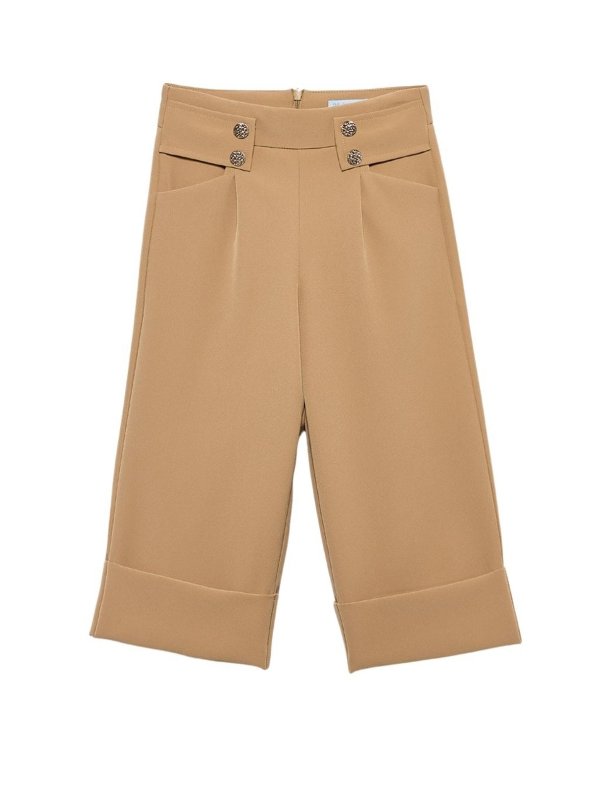 Calça culotte crepe Camel (Castanho Claro)  para Menina - Abel & Lula