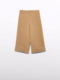 Calça culotte crepe Camel (Castanho Claro)  para Menina - Abel & Lula