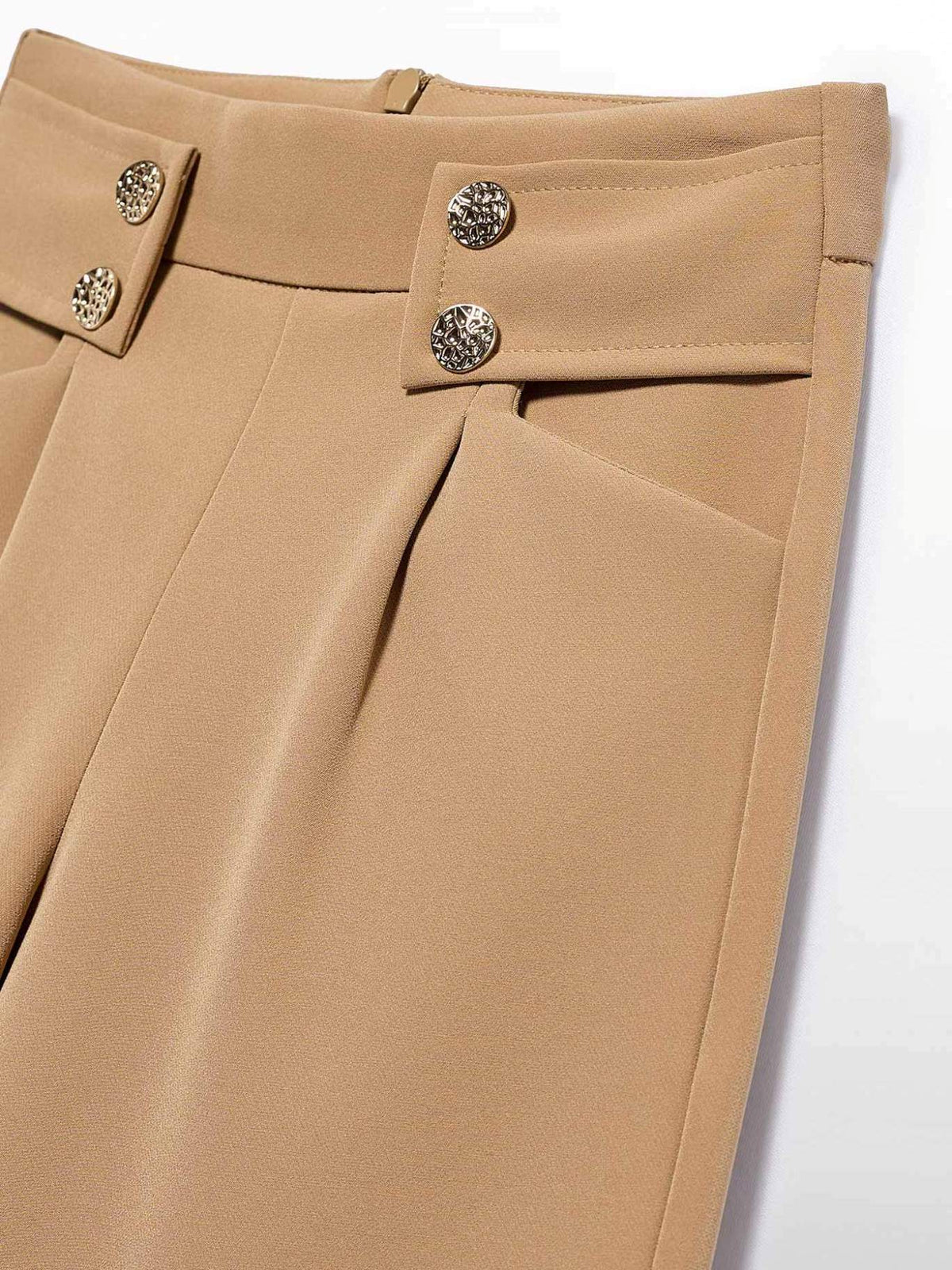 Calça culotte crepe Camel (Castanho Claro)  para Menina - Abel & Lula