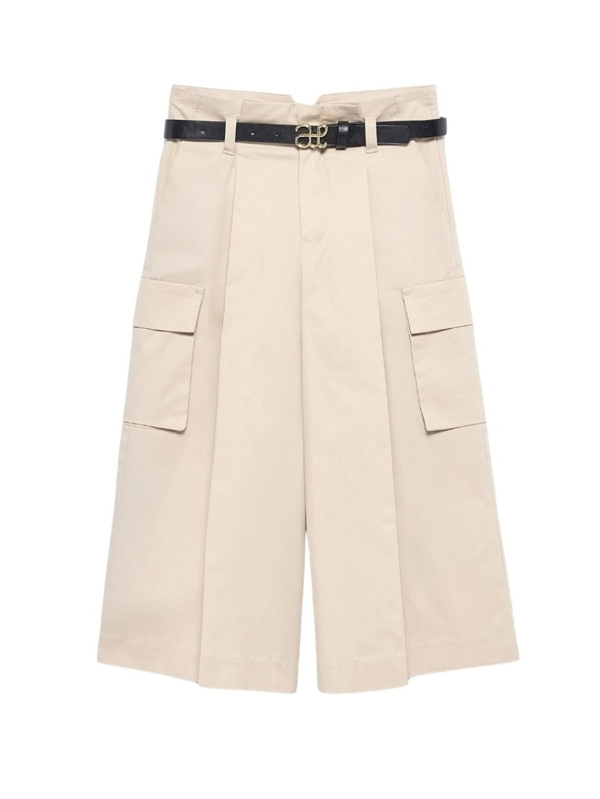 Calça culotte cinto Bege (Bege)  para Menina - Abel & Lula