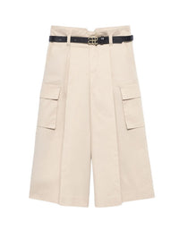 Calça culotte cinto Bege (Bege)  para Menina - Abel & Lula