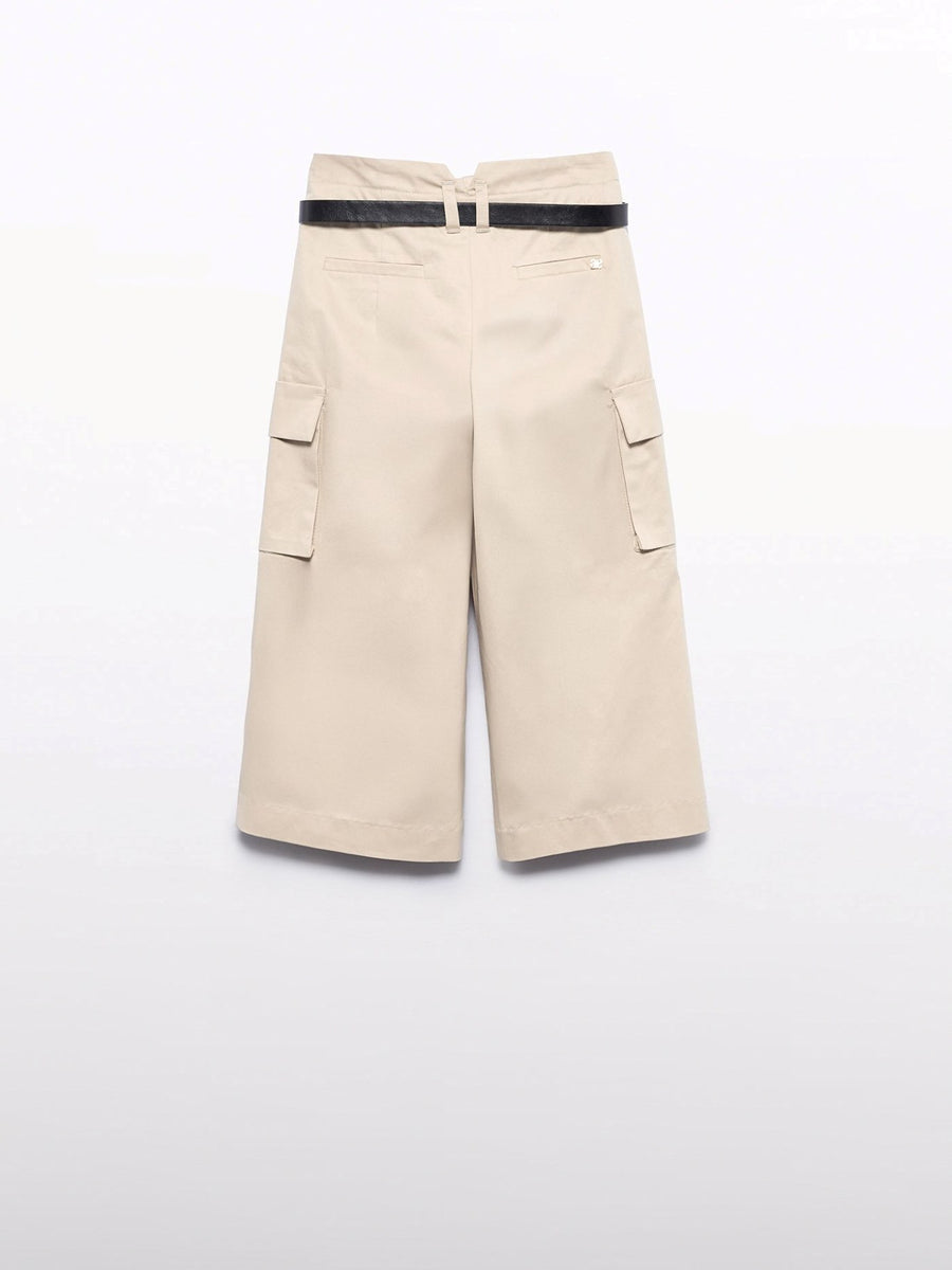 Calça culotte cinto Bege (Bege)  para Menina - Abel & Lula