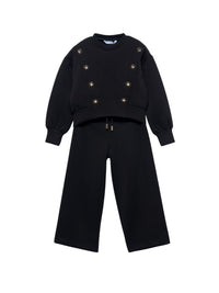 Conj. calça casaco Preto (Preto)  para Menina - Abel & Lula
