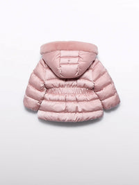 Blusão acetinado pelo Rosa claro (Rosa Bébé)  para Bebé Menina - Abel & Lula
