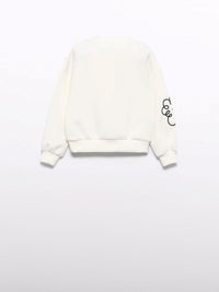 Sweat modal bordada Creme (Creme / Pérola)  para Menina - Abel & Lula