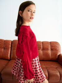 Sweat ponto milano Vermelho (Vermelho)  para Menina - Abel & Lula