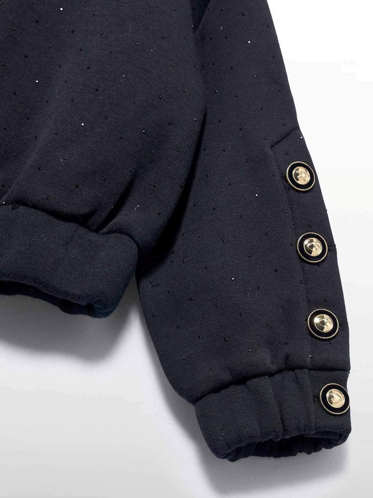 Sweat com strass Preto (Preto)  para Menina - Abel & Lula