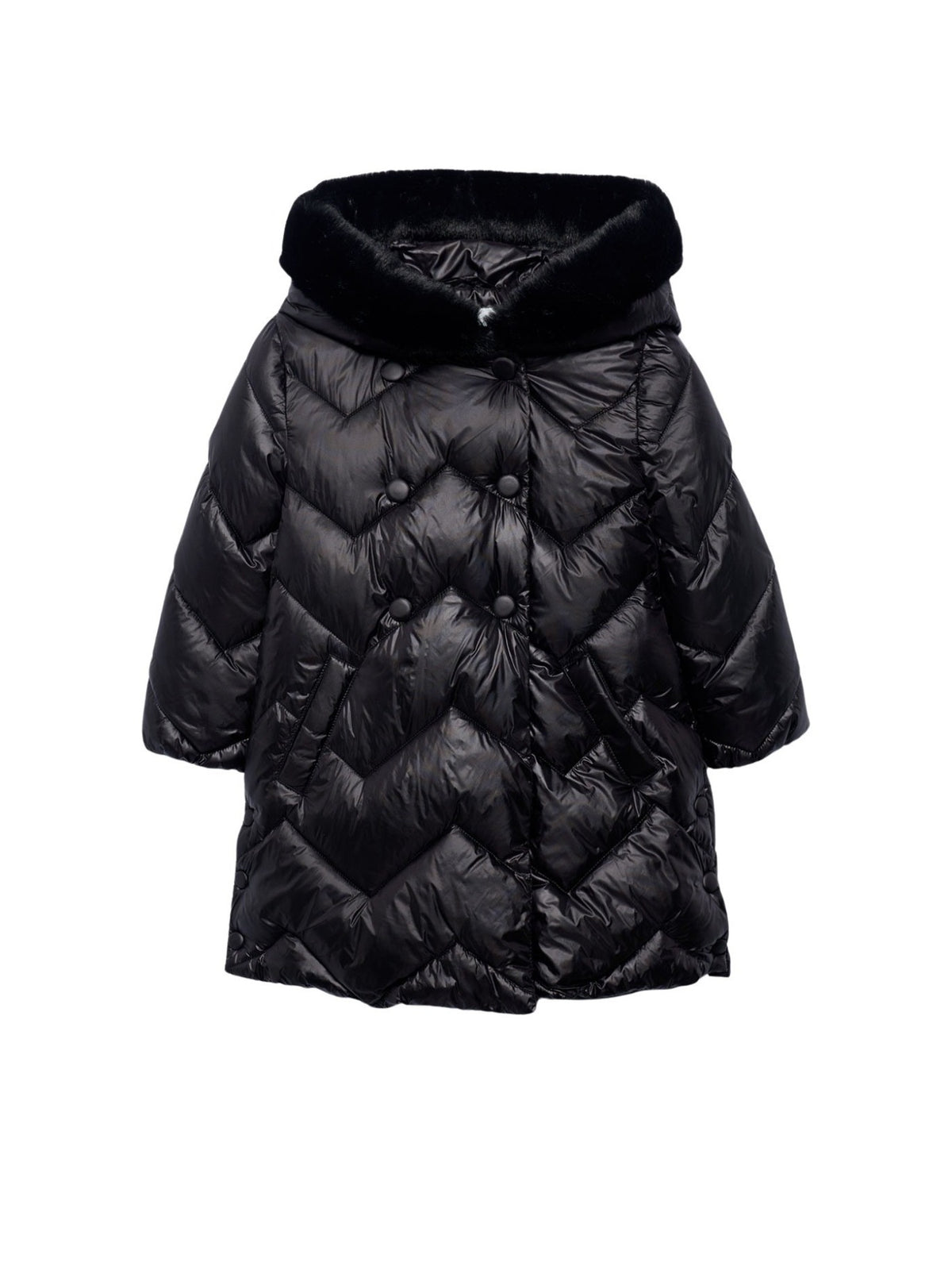Blusão acolchoado Preto (Preto)  para Menina - Abel & Lula