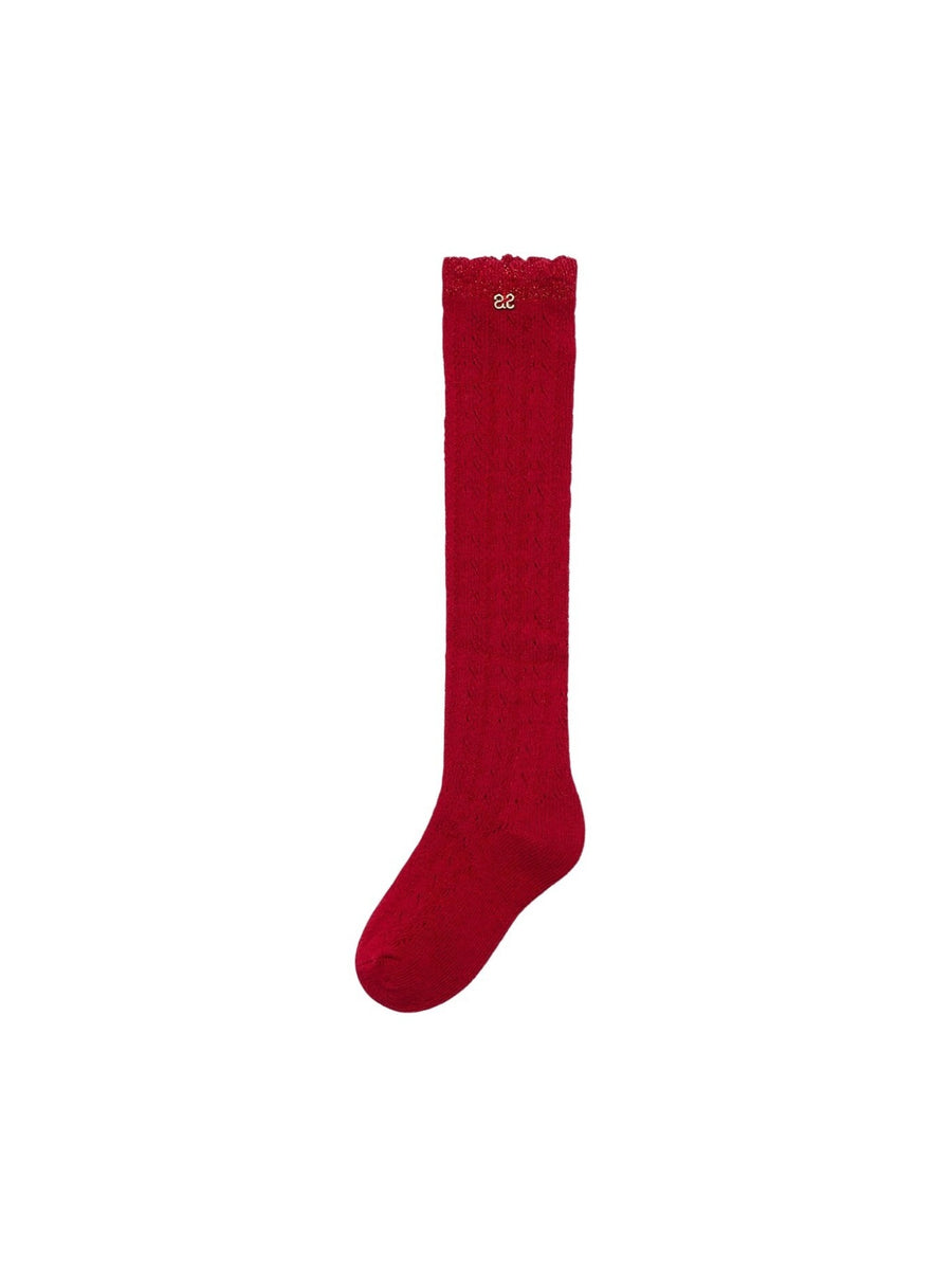 Soquete Vermelho (Vermelho)  para Menina - Abel & Lula