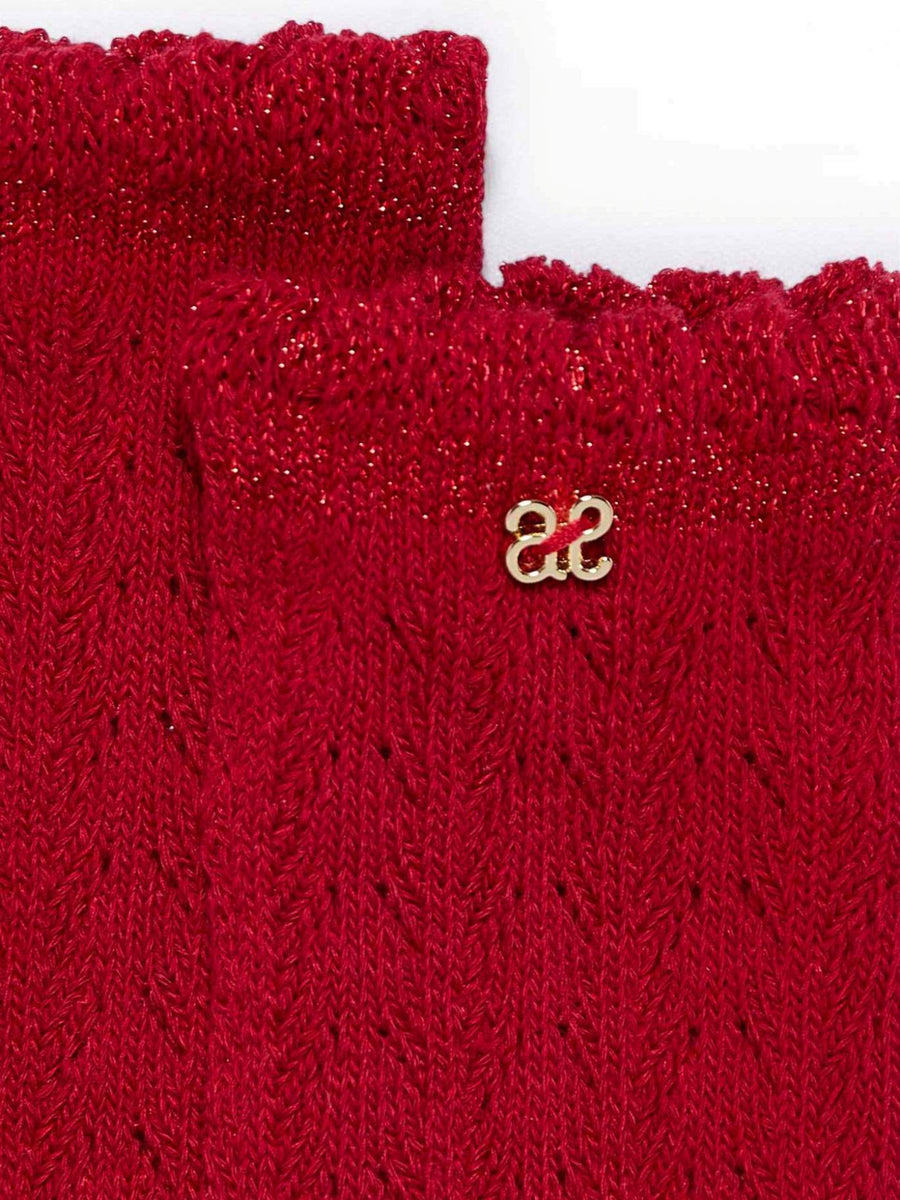 Soquete Vermelho (Vermelho)  para Menina - Abel & Lula