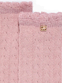 Soquete Rosa (Rosa)  para Menina - Abel & Lula