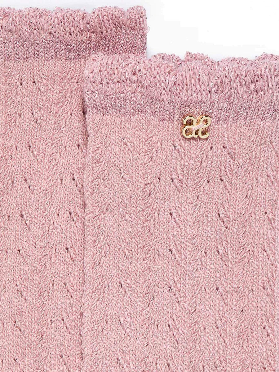 Soquete Rosa (Rosa)  para Menina - Abel & Lula