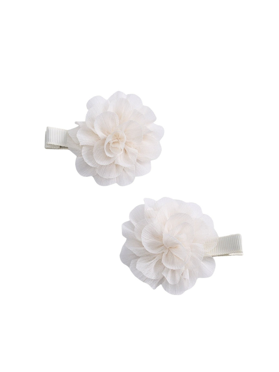 Set 2 ganhos flores Crú (Creme / Pérola)  para Bebé Menina - Abel & Lula