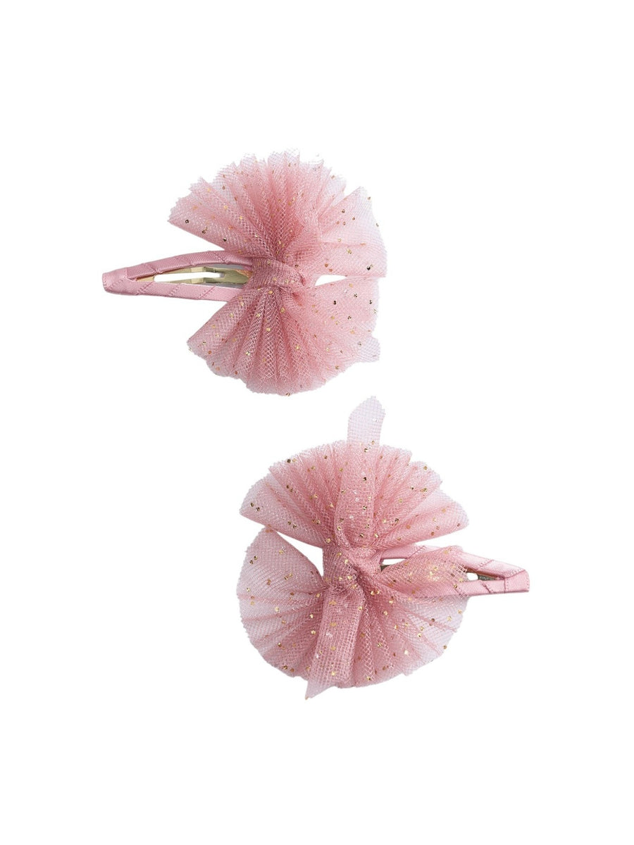 Set 2 ganchos cabelo laçadas Rosa claro (Rosa Bébé)  para Menina - Abel & Lula