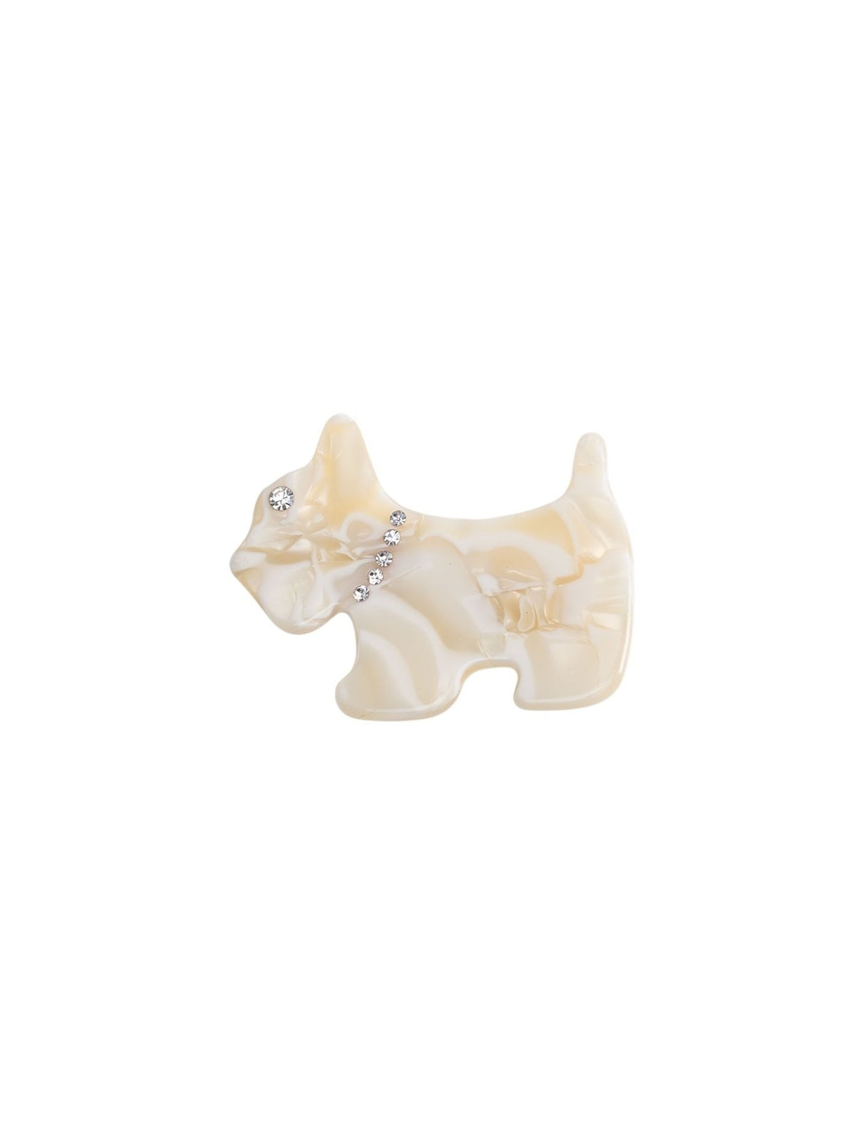 Gancho cabelo cachorro Nacar (Bege)  para Menina - Abel & Lula