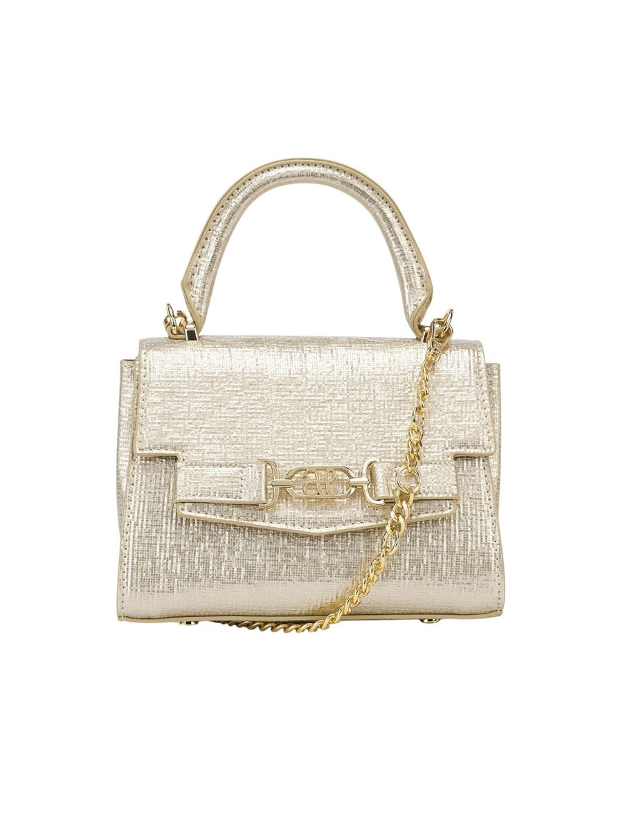 Bolsa textura brilho Dourado (Dourado)  para Menina - Abel & Lula