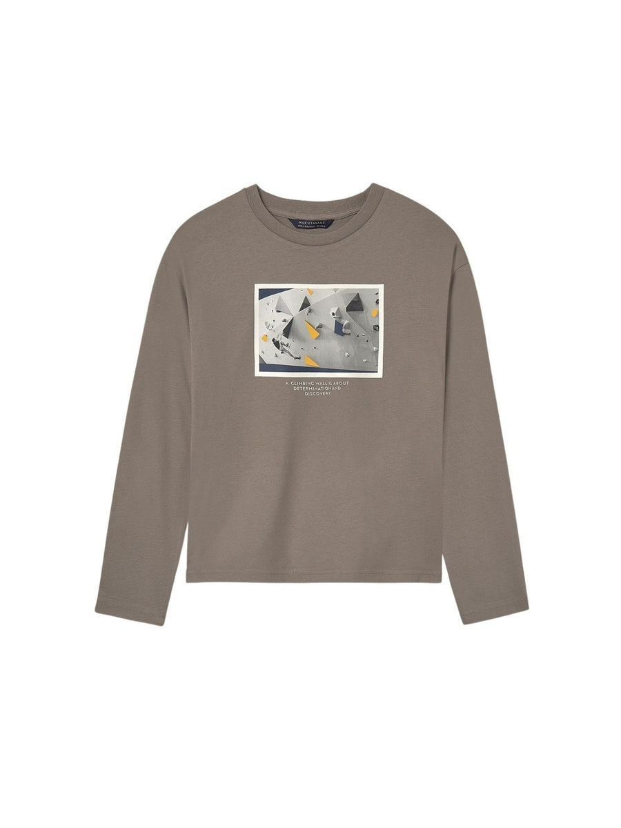 Camisola print hd Rocha (Cinza)  para Menino - Mayoral
