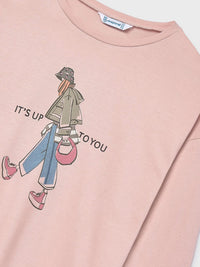 Camisola menina Nude (Rosa)  para Menina - Mayoral