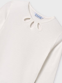 Camisola cut out Nata (Creme / Pérola)  para Menina - Mayoral