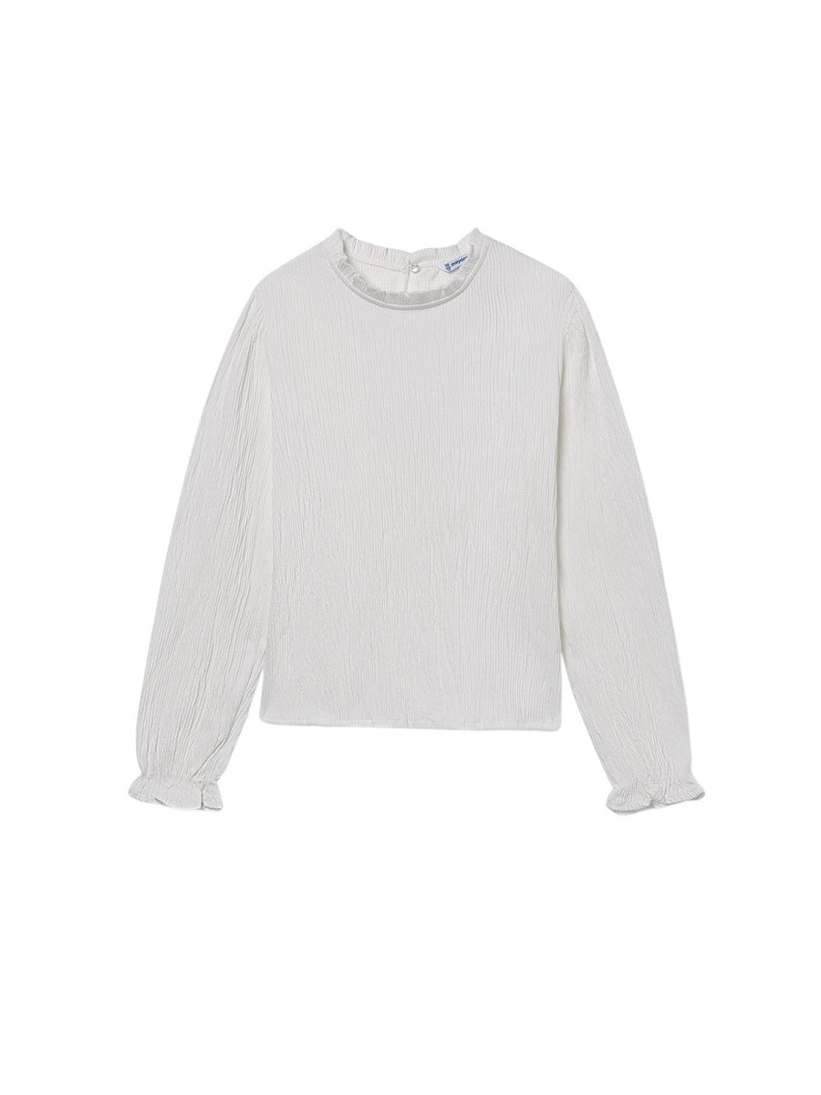 Camisola bambula Nata (Creme / Pérola)  para Menina - Mayoral