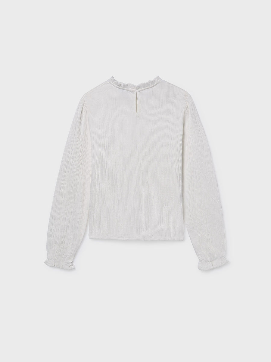 Camisola bambula Nata (Creme / Pérola)  para Menina - Mayoral