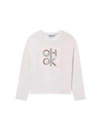 Camisola OK Nata (Creme / Pérola)  para Menina - Mayoral