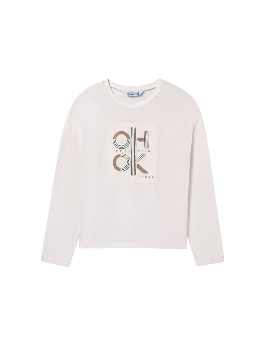 Camisola OK Nata (Creme / Pérola)  para Menina - Mayoral