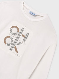 Camisola OK Nata (Creme / Pérola)  para Menina - Mayoral
