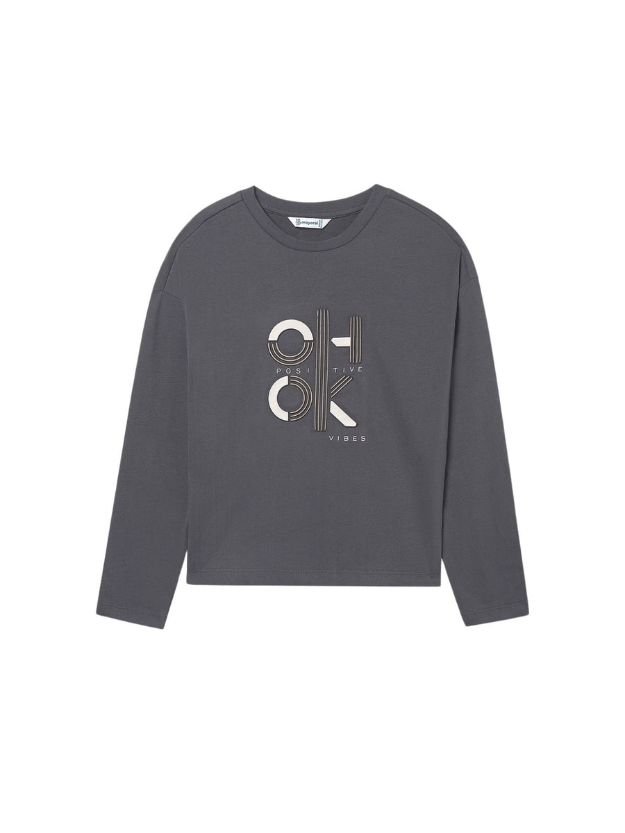 Camisola OK Chumbo (Cinza Escuro)  para Menina - Mayoral