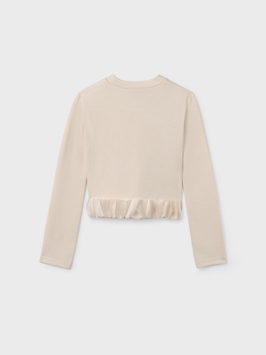 Top petalas Macchiato (Creme / Pérola)  para Menina - Mayoral