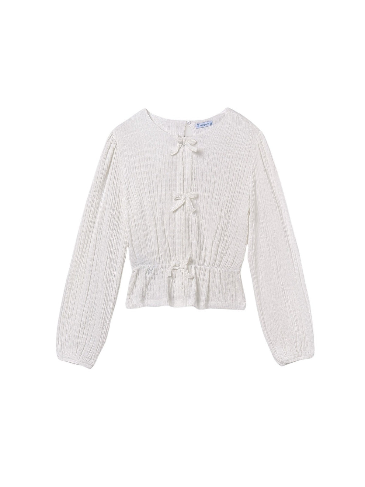 Top laços Nata (Creme / Pérola)  para Menina - Mayoral