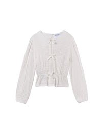 Top laços Nata (Creme / Pérola)  para Menina - Mayoral