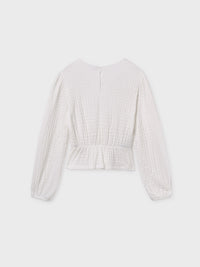 Top laços Nata (Creme / Pérola)  para Menina - Mayoral
