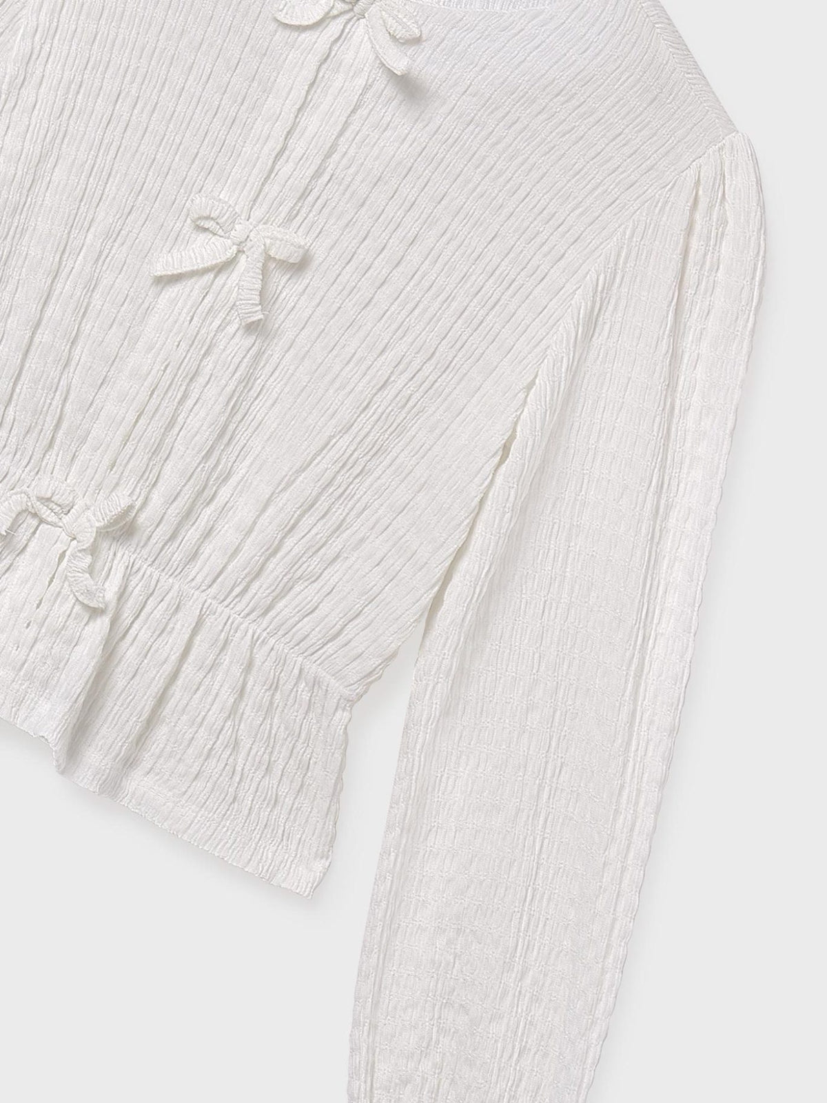 Top laços Nata (Creme / Pérola)  para Menina - Mayoral