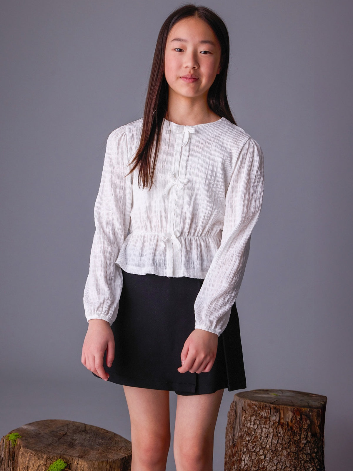 Top laços Nata (Creme / Pérola)  para Menina - Mayoral