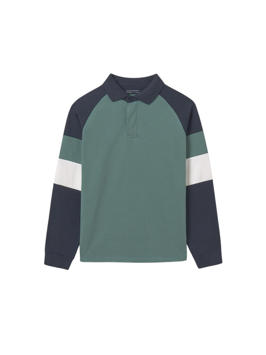 Polo m/comp. riscas Pinho (Verde seco)  para Menino - Mayoral