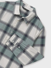 Camisa m/comp.xadrez Pinho (Verde seco)  para Menino - Mayoral