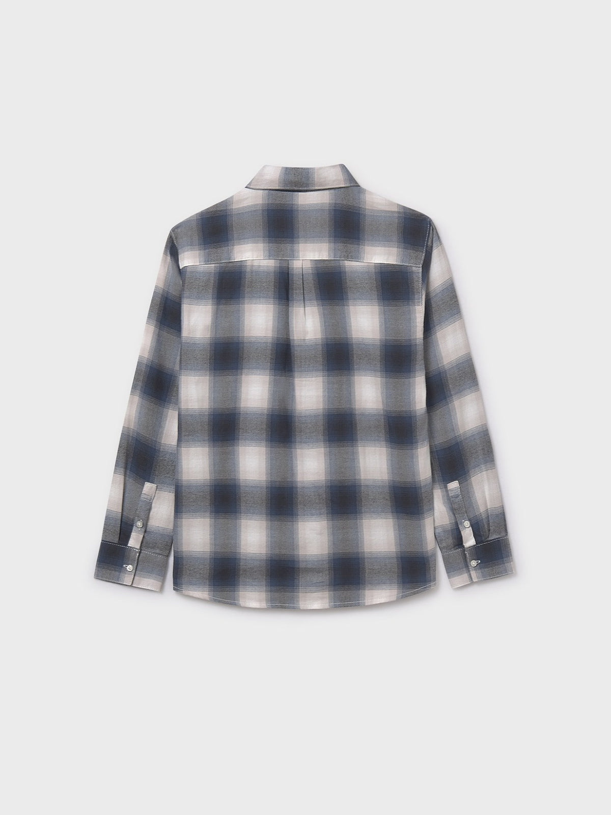 Camisa m/comp.xadrez flanela Cinza (Cinza)  para Menino - Mayoral