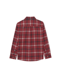 Camisa m/comp.xadrez flanela Groselha (Vermelho Escuro)  para Menino - Mayoral