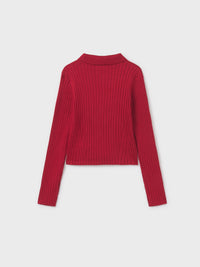 Polo m/comp. Tricô Vermelho (Vermelho)  para Menina - Mayoral