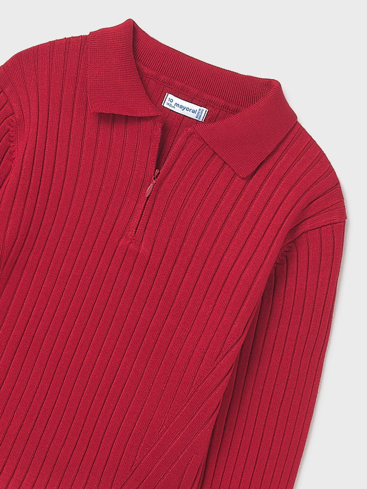 Polo m/comp. Tricô Vermelho (Vermelho)  para Menina - Mayoral