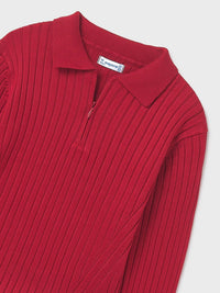 Polo m/comp. Tricô Vermelho (Vermelho)  para Menina - Mayoral