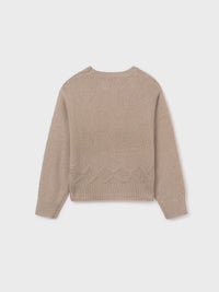 Jersey lurex Sésamo vig (Bege)  para Menina - Mayoral