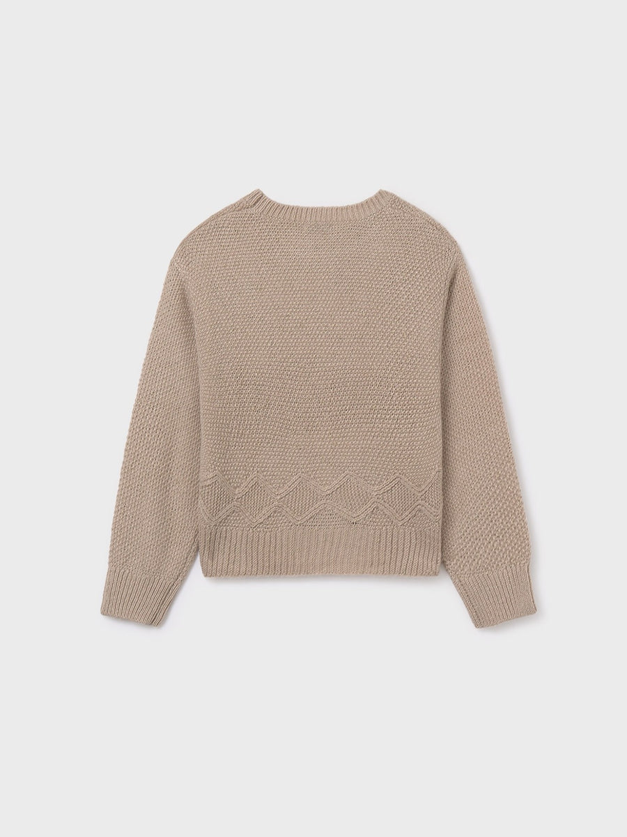 Jersey lurex Sésamo vig (Bege)  para Menina - Mayoral
