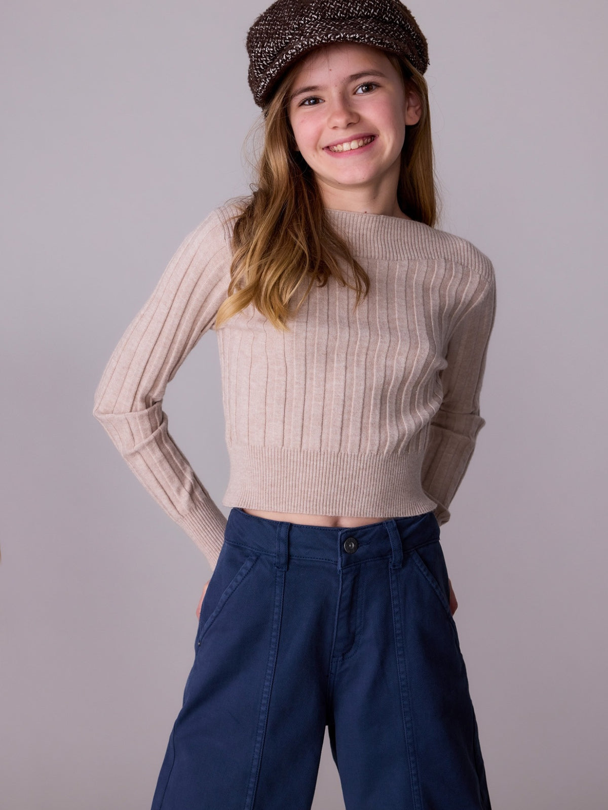 Jersey Toffe vig (Castanho)  para Menina - Mayoral