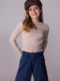 Jersey Toffe vig (Castanho)  para Menina - Mayoral